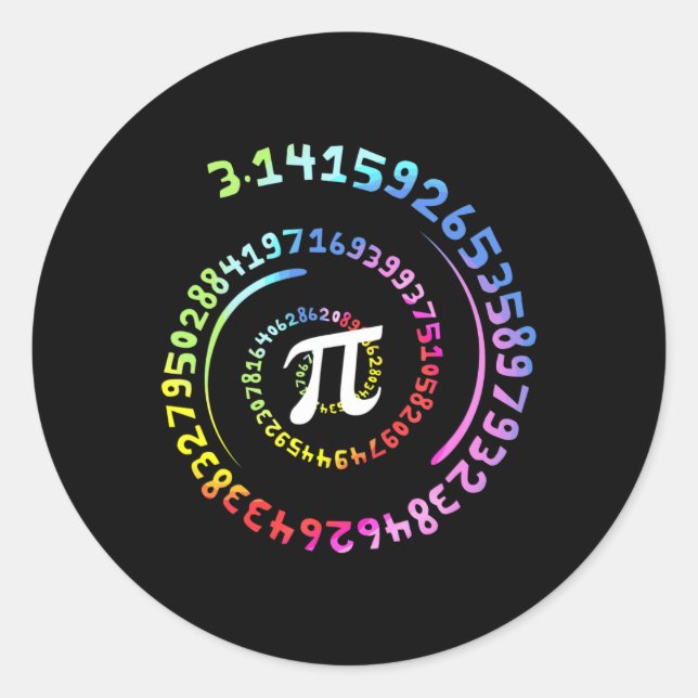 Sticker Rond Symbole national Pi Day Chemise Math Enseignant T  (Devant)