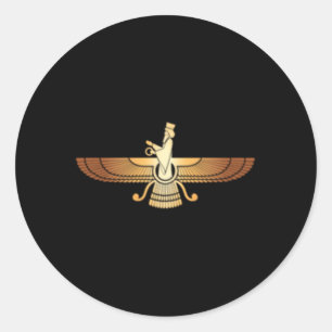 Sticker Rond Symbole nationaliste iranien de Faravahar Zoroastr