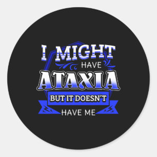 Sticker Rond Symbole neurologique Hémiataxie Bleu Ruban Neurolo