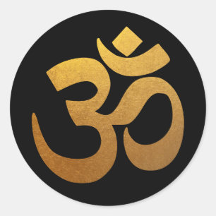 Sticker Rond Symbole noir et or de l'huile d'olive