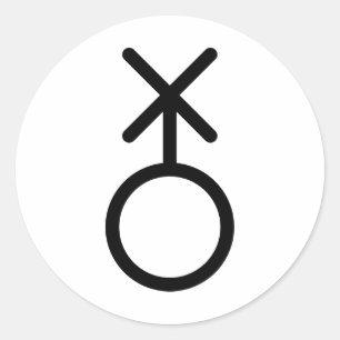 Sticker Rond symbole non binaire