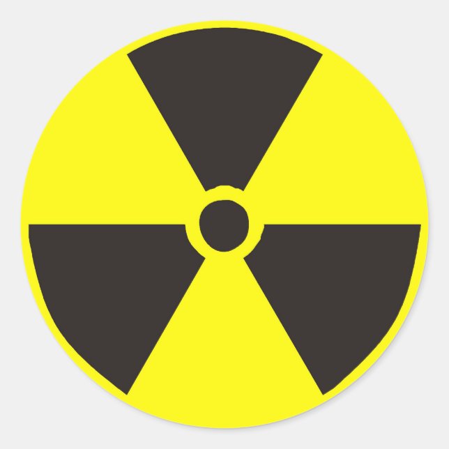 Sticker Rond Symbole nucléaire (Devant)