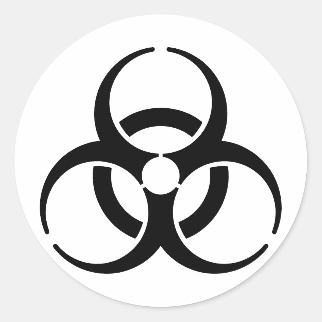 Sticker Rond Symbole nucléaire (Devant)