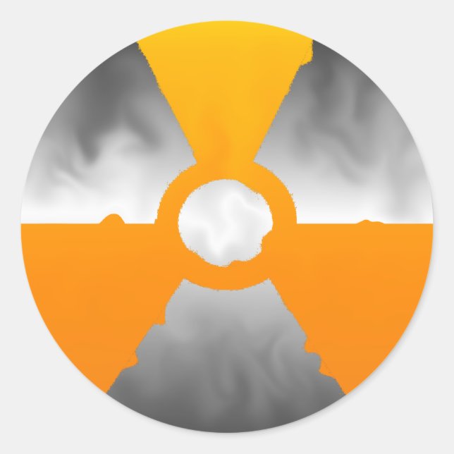 Sticker Rond Symbole nucléaire (Devant)