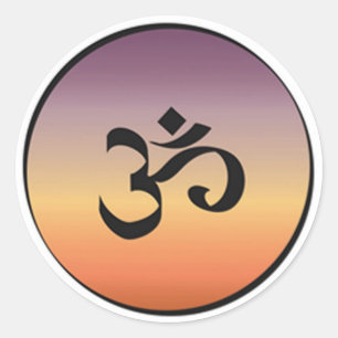 STICKER ROND SYMBOLE OM