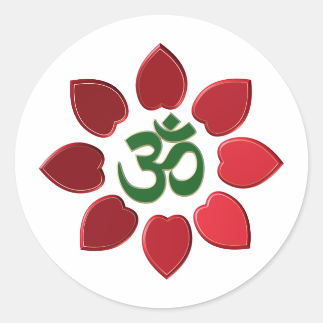 Sticker Rond Symbole Om (Devant)