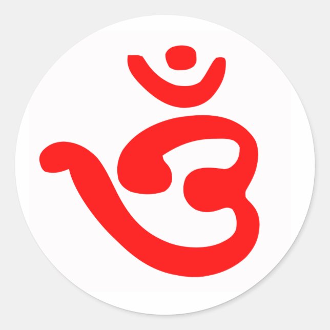Sticker Rond Symbole OM (bengali) (Devant)