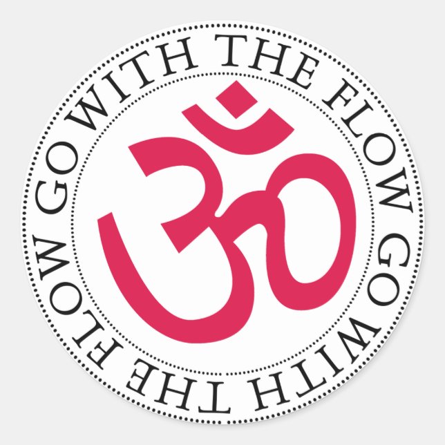 Sticker Rond SYMBOLE OM & Slogan (Devant)