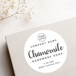 Sticker Rond Symbole personnalisé du logo blanc du produit étiq