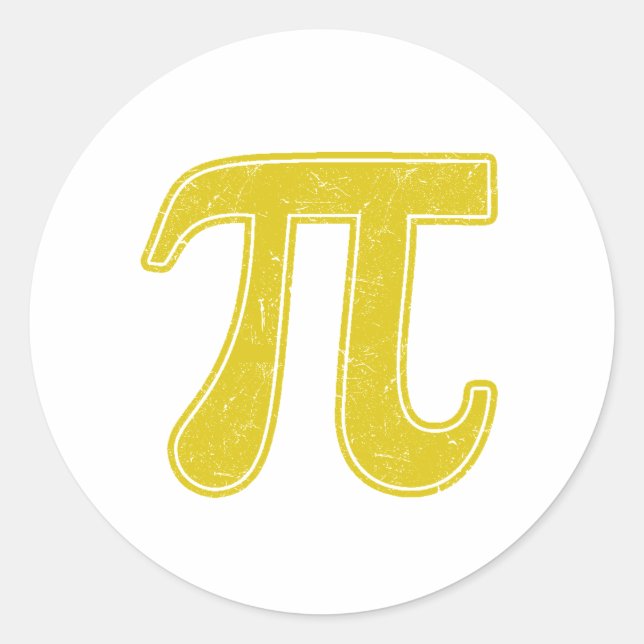 Sticker Rond Symbole Pi (Devant)