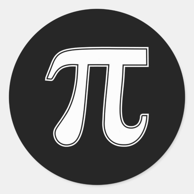 Sticker Rond Symbole Pi Day Funny Graphisme Vêtements Pi (Devant)