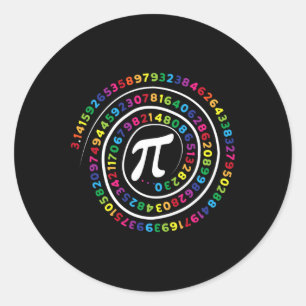 Sticker Rond Symbole Pi Math Enseignant Pi Jour