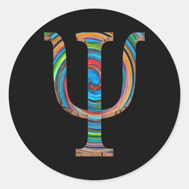 Sticker Rond Symbole Psychologues Étudiants en psychologie (Devant)