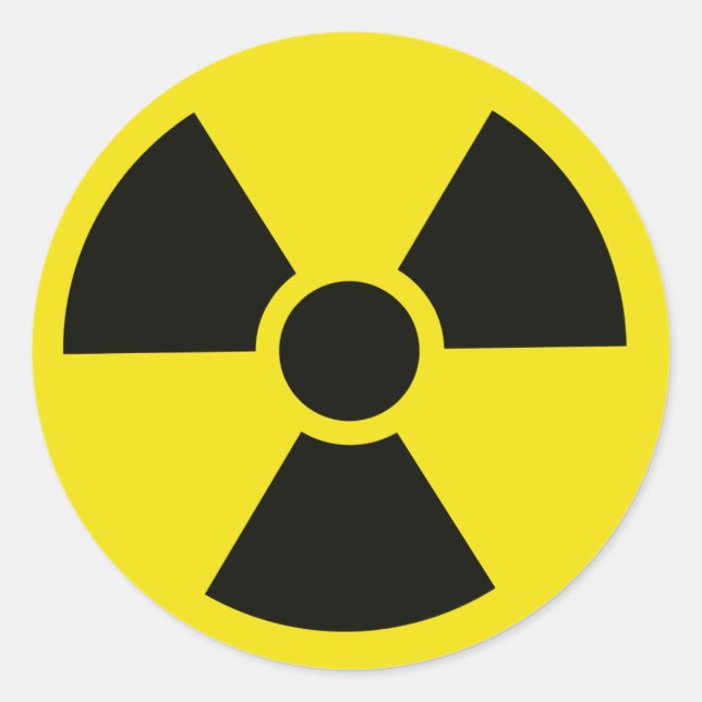 Sticker Rond Symbole radioactif (Devant)