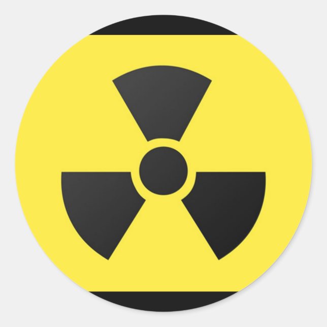 Sticker Rond Symbole radioactif (Devant)