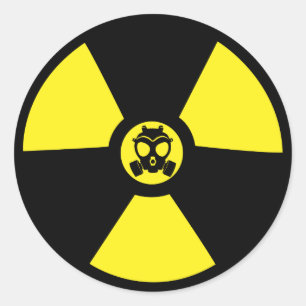 Sticker Rond Symbole radioactif