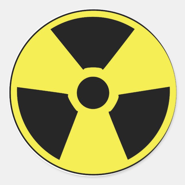 Sticker Rond Symbole radioactif (Devant)