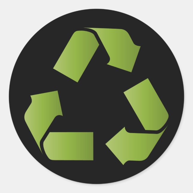 STICKER ROND SYMBOLE RECYCLE (Devant)
