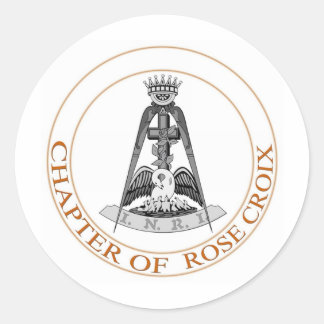 Sticker Rond SYMBOLE rose Croix