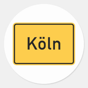Sticker Rond SYMBOLE ROUTIER DE Cologne, Allemagne