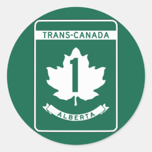 Sticker Rond Symbole routier transcanadien de l'Alberta