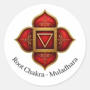 Sticker Rond Symbole sacré du chakra racine Muladhara