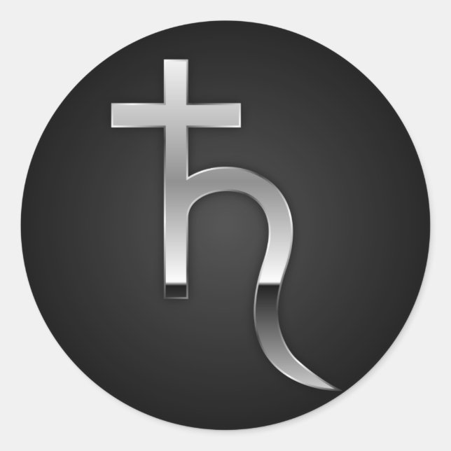 Sticker Rond Symbole Saturne (Devant)