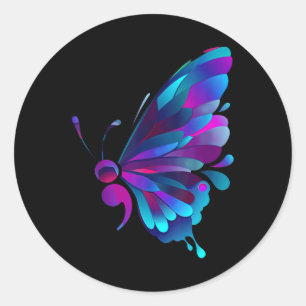 Sticker Rond Symbole Semicolon Santé mentale Prévention du suic