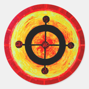 Sticker Rond Symbole solaire celtique