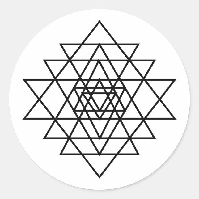 Sticker Rond SYMBOLE Sri Yantra - (Devant)