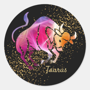 Sticker Rond Symbole taurus-zodiaque