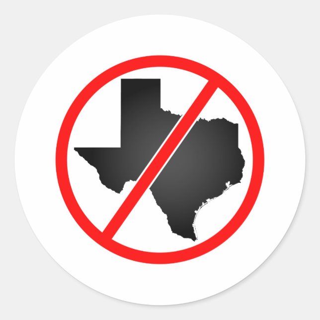 Sticker Rond Symbole Texas Cross Out (Devant)
