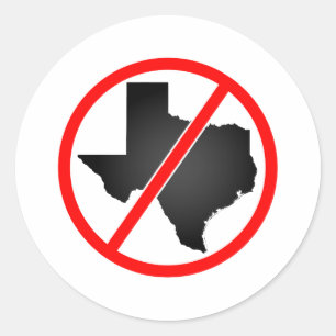 Sticker Rond Symbole Texas Cross Out