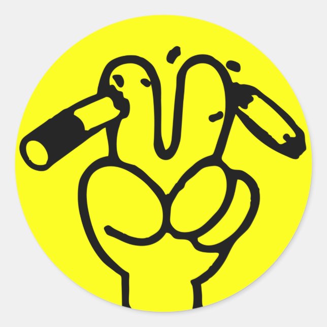 Sticker Rond Symbole thaïlandais ⚠ anti-tabac ⚠ (Devant)