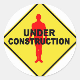 Sticker Rond Symbole Travail en cours