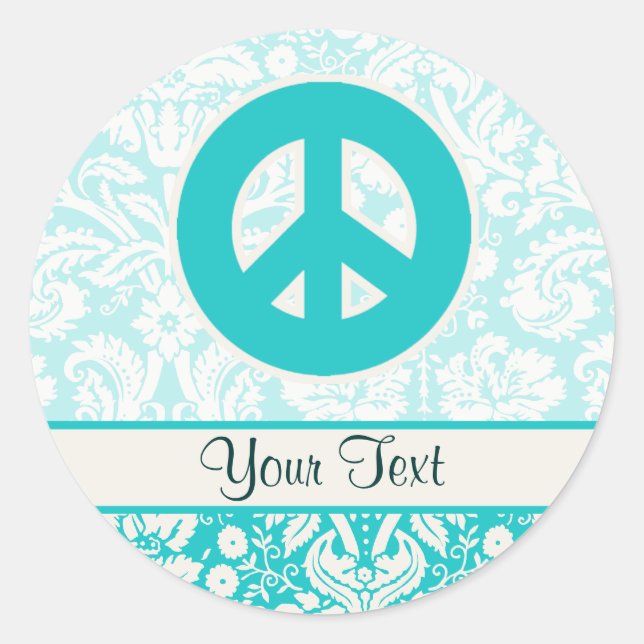 Sticker Rond SYMBOLE turquoise (Devant)