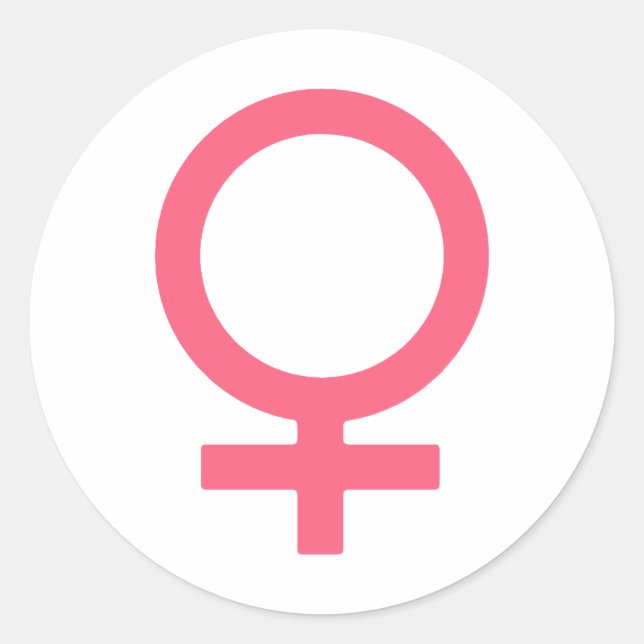 Sticker Rond Symbole Vénus sucré-cool (Devant)