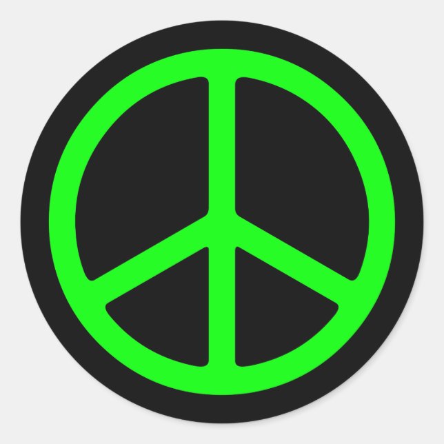 Sticker Rond Symbole vert brillant (Devant)
