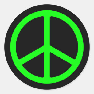 Sticker Rond Symbole vert brillant