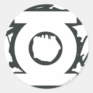 Sticker Rond Symbole vert de marqueur de lanterne