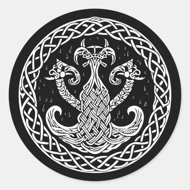 Sticker Rond Symbole viking (Devant)