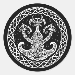 Sticker Rond Symbole viking