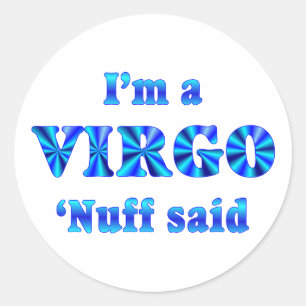 Sticker Rond Symbole Virgo Zodiac