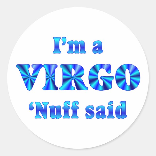 Sticker Rond Symbole Virgo Zodiac (Devant)
