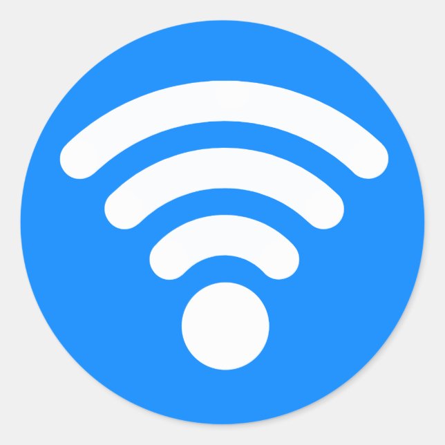 STICKER ROND SYMBOLE WIFI (Devant)