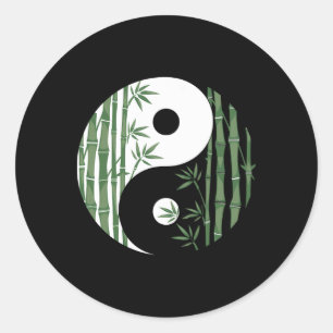 Sticker Rond Symbole Yin Yang Mboo Harmonie Zen Art Yoga Pour F