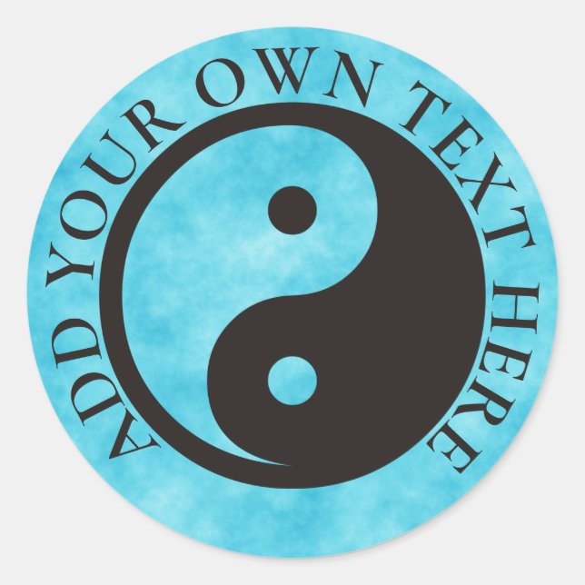 Sticker Rond Symbole Yin Yang - tatouage solide (Devant)