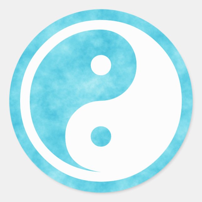 Sticker Rond Symbole Yin Yang - tatouage solide design 2 (Devant)