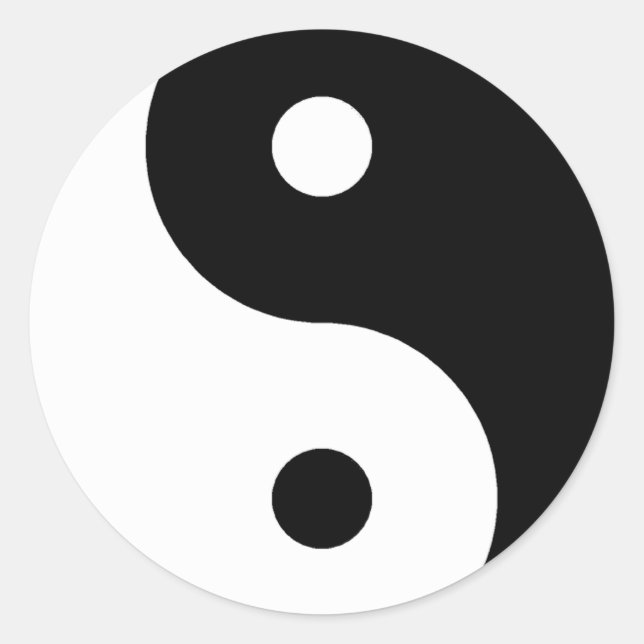 Sticker Rond SYMBOLE YING Yang (Devant)