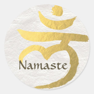 Sticker Rond SYMBOLE Yoga Studio Instructeur Méditation Racine